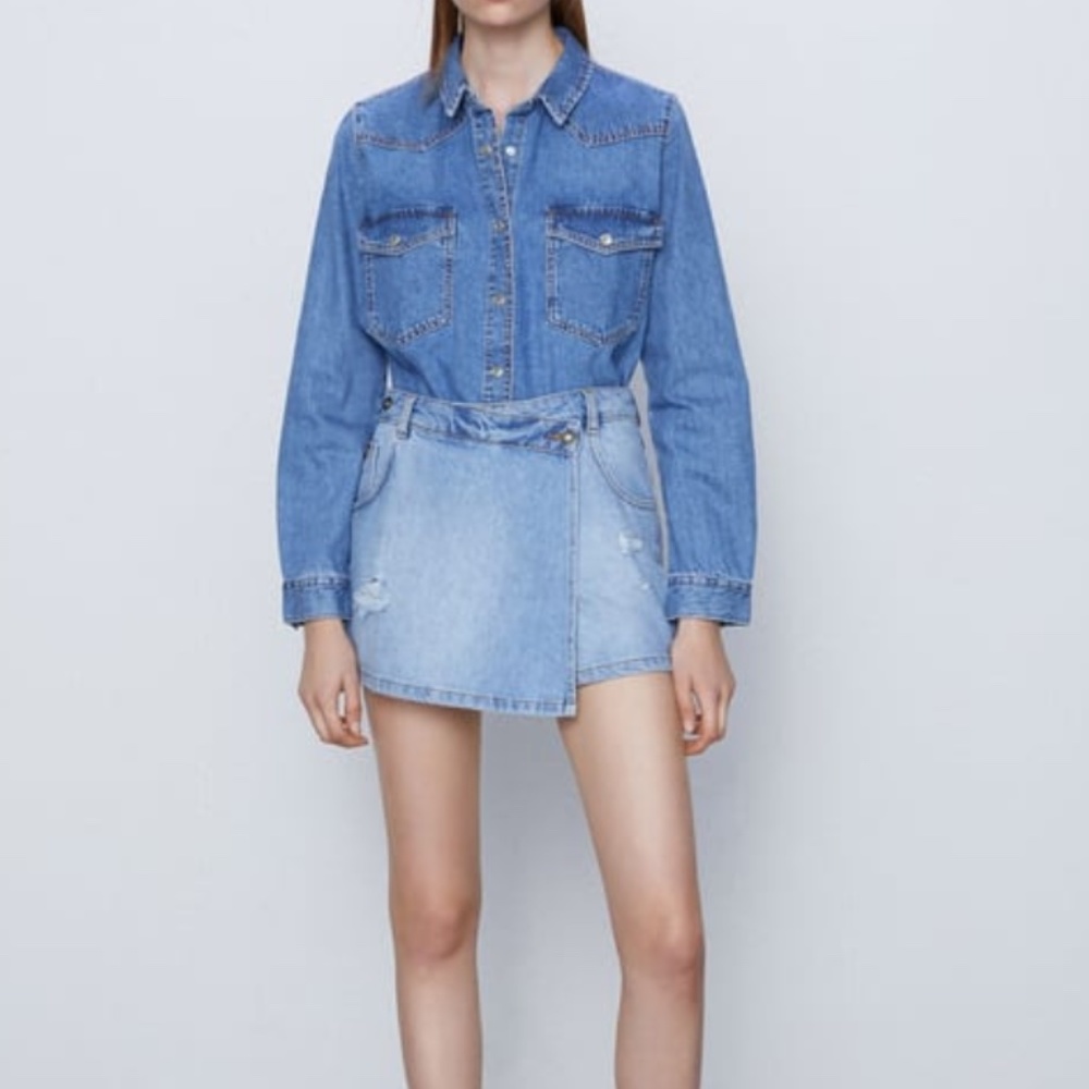 Zara DENIM SKORT - XS